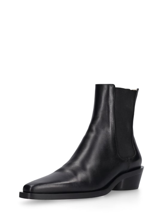 Proenza Schouler: 40mm Bronco leather Chelsea boots - Black - women_1 | Luisa Via Roma