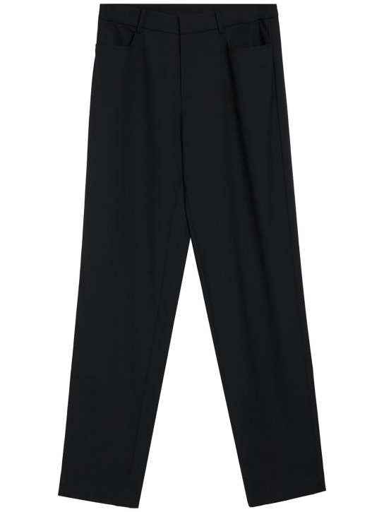 MITHRIDATE: Tailored tech blend straight pants - Siyah - women_0 | Luisa Via Roma