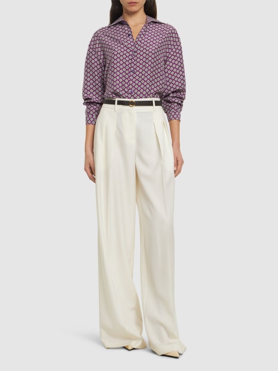 Ralph Lauren Collection: Camisa de seda - Multi/Púrpura - women_1 | Luisa Via Roma