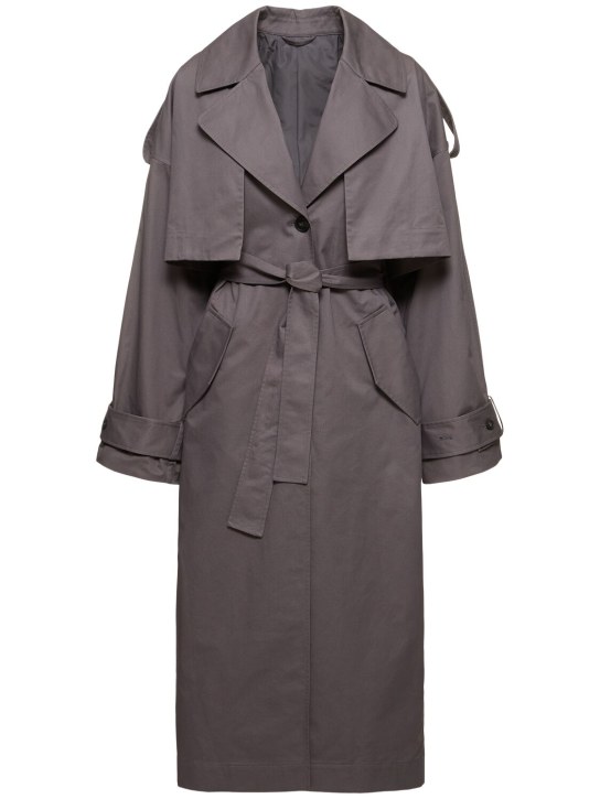 Axel Arigato: Atom cotton trench coat - Grey - women_0 | Luisa Via Roma