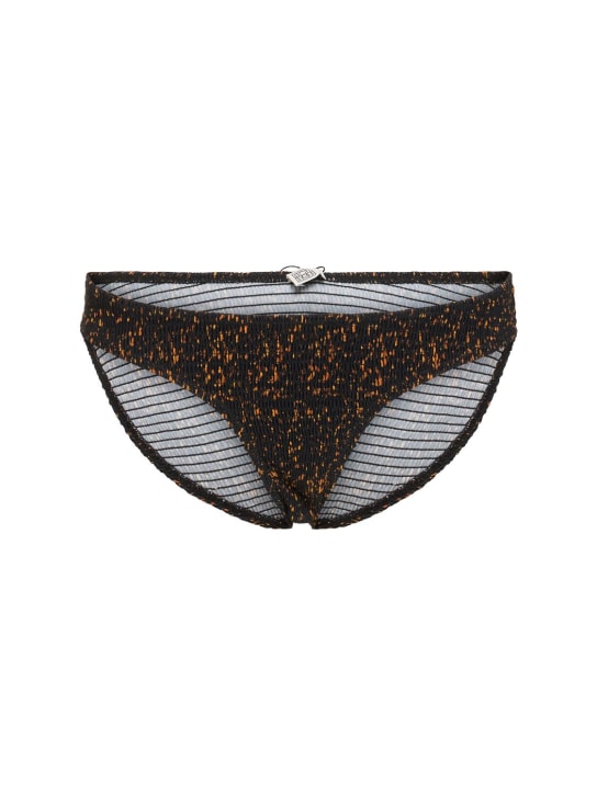 Toteme: Smocked mini bikini bottoms - Multicolor - women_0 | Luisa Via Roma