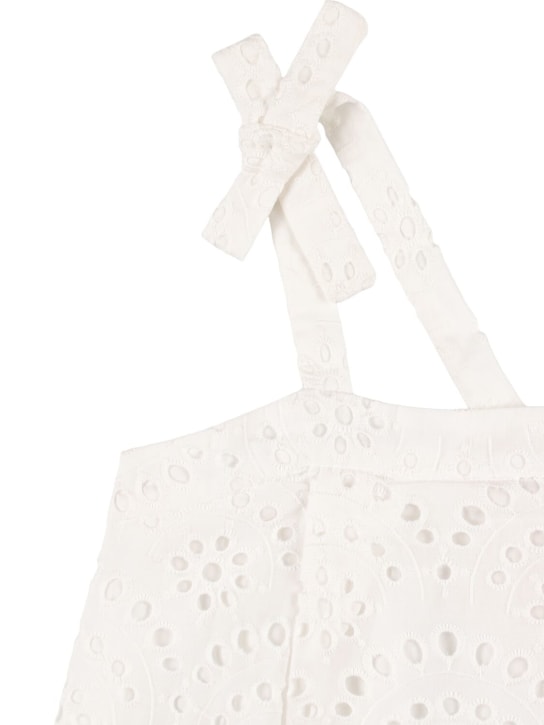 MAX&Co.: Cotton poplin top w/bows - White - kids-girls_1 | Luisa Via Roma