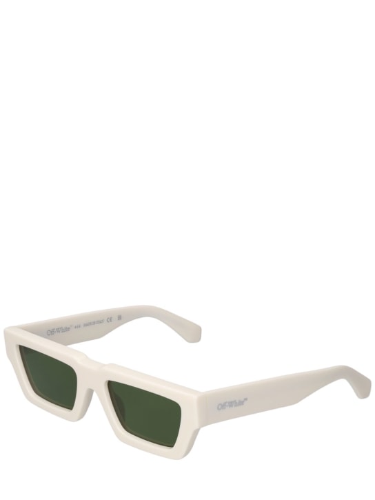 Off-White: Gafas de sol de acetato - Blanco/Verde - men_1 | Luisa Via Roma