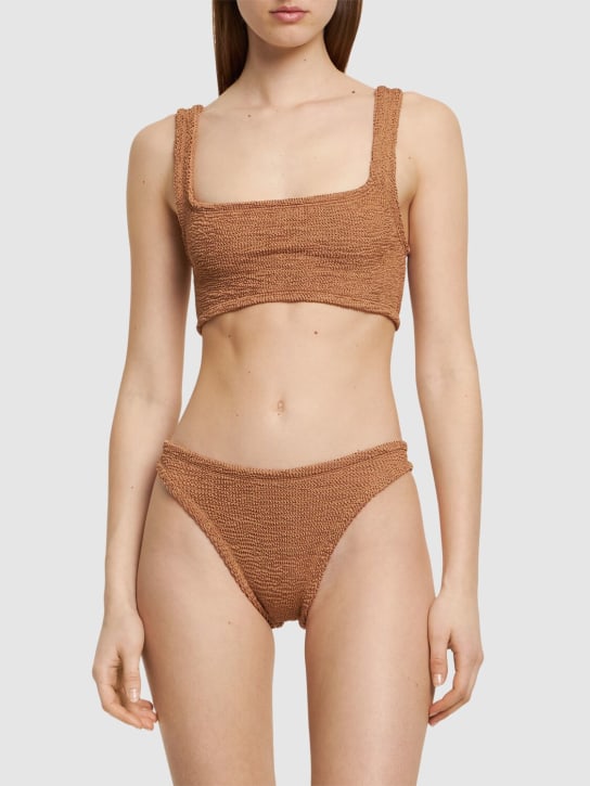 Hunza G: Xandra bikini set - Brown - women_1 | Luisa Via Roma