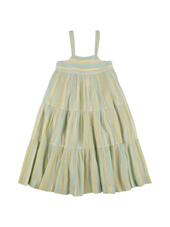 Bonpoint: Printed froissé cotton dress - Renkli - kids-girls_0 | Luisa Via Roma
