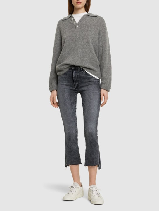 Mother: The Insider cotton blend jeans - Grey - women_1 | Luisa Via Roma
