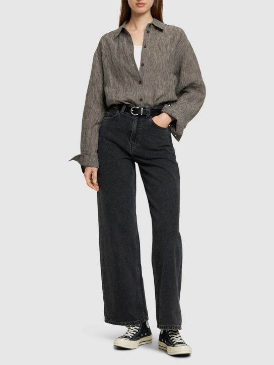 Carhartt WIP: Jane高腰宽松版型牛仔裤 - 黑色 - women_1 | Luisa Via Roma