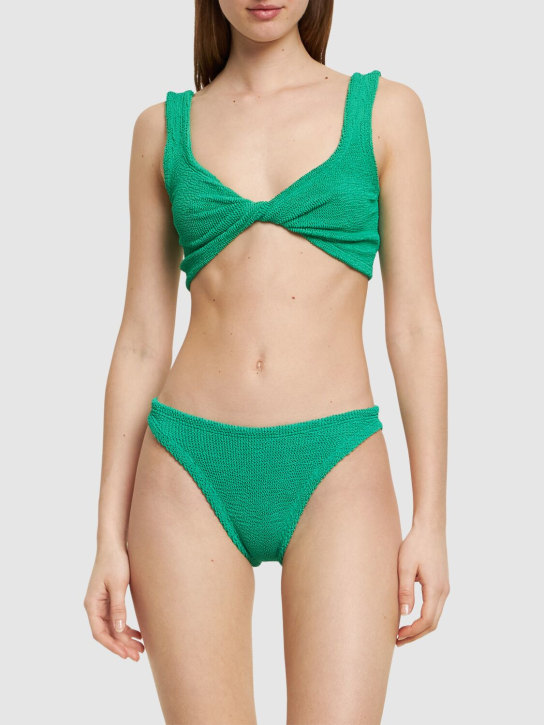 Hunza G: Juno bikini set - Green - women_1 | Luisa Via Roma