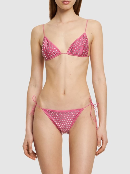 Oséree Swimwear: Gem 트라이앵글 비키니 - 자홍색 - women_1 | Luisa Via Roma