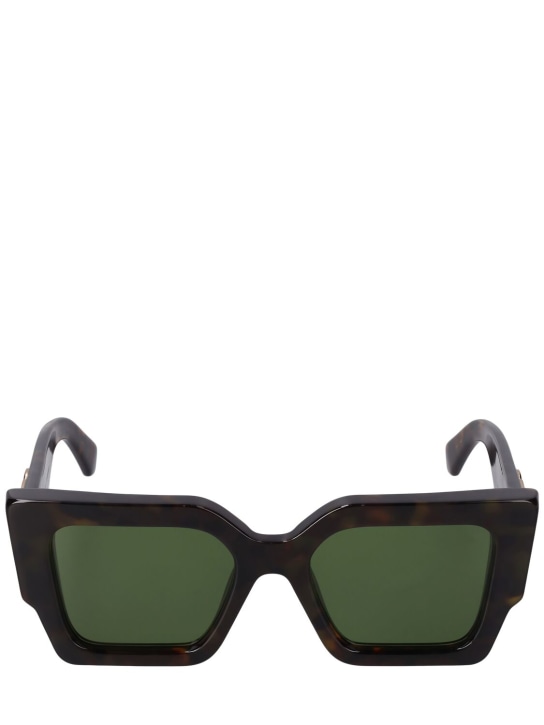 Off-White: Catalina acetate sunglasses - Havana/Green - men_0 | Luisa Via Roma