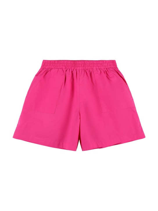 MAX&Co.: Cotton poplin shorts w/bow - Fuchsia - kids-girls_0 | Luisa Via Roma