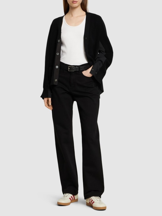 Carhartt WIP: Jeans rectos con cintura alta - Negro - women_1 | Luisa Via Roma