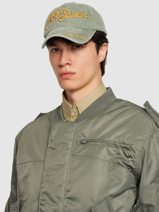 Acne Studios: Carliy logo cotton cap - men_1 | Luisa Via Roma