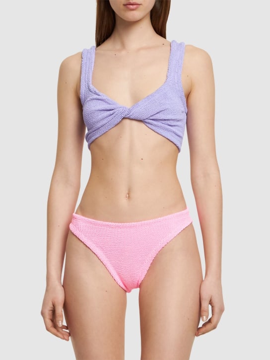 Hunza G: Duo Juno bikini set - Lilac/Pink - women_1 | Luisa Via Roma