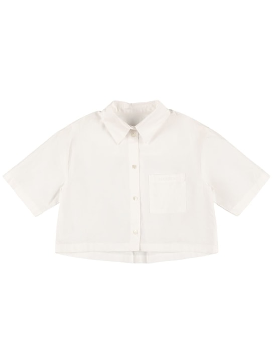 MAX&Co.: Camisa de popelina de algodón - Blanco - kids-girls_0 | Luisa Via Roma