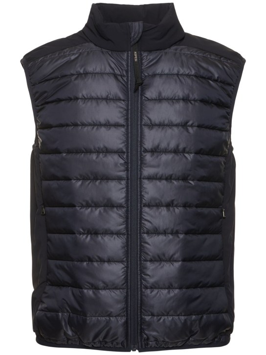 ASPESI: Lightweight quilted nylon puffer vest - Lacivert - men_0 | Luisa Via Roma