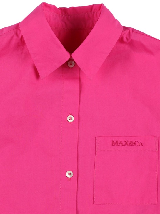 MAX&Co.: コットンポプリンシャツ - フクシャ - kids-girls_1 | Luisa Via Roma