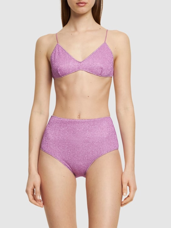 Oséree Swimwear: 金银丝高腰比基尼 - 紫色 - women_1 | Luisa Via Roma