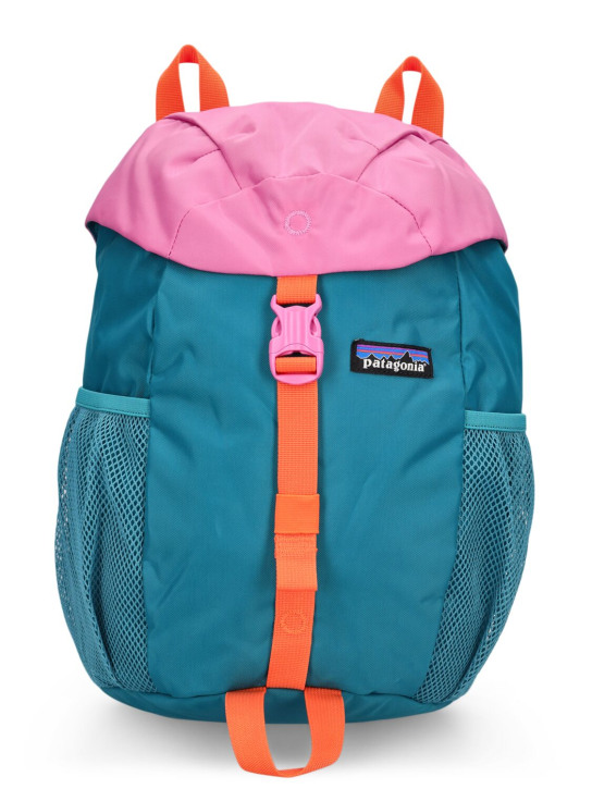 Patagonia: 12L color block recycled tech backpack - Mavi/Mor - kids-girls_0 | Luisa Via Roma