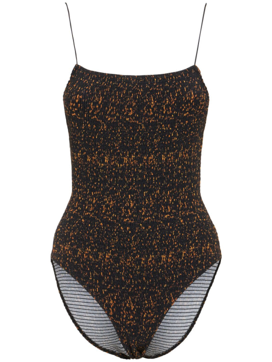 Toteme: Smocked one piece swimsuit - Renkli - women_0 | Luisa Via Roma