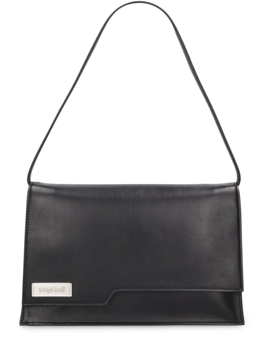 Coperni: Folder leather shoulder bag - Black - women_0 | Luisa Via Roma