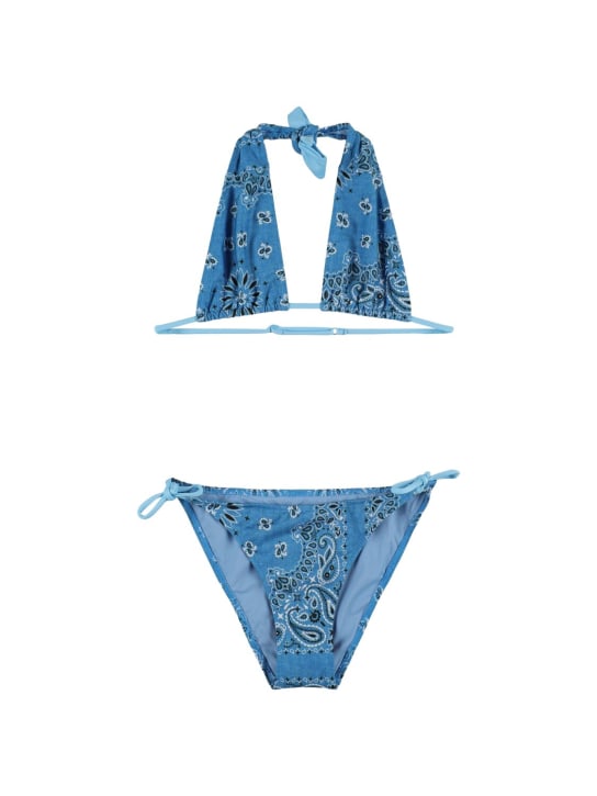 Mc2 Saint Barth: Bandana printed bikini - Light Blue - kids-girls_0 | Luisa Via Roma