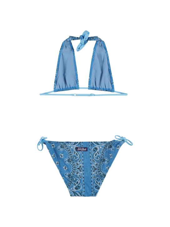 Mc2 Saint Barth: Bandana printed bikini - Açık Mavi - kids-girls_1 | Luisa Via Roma