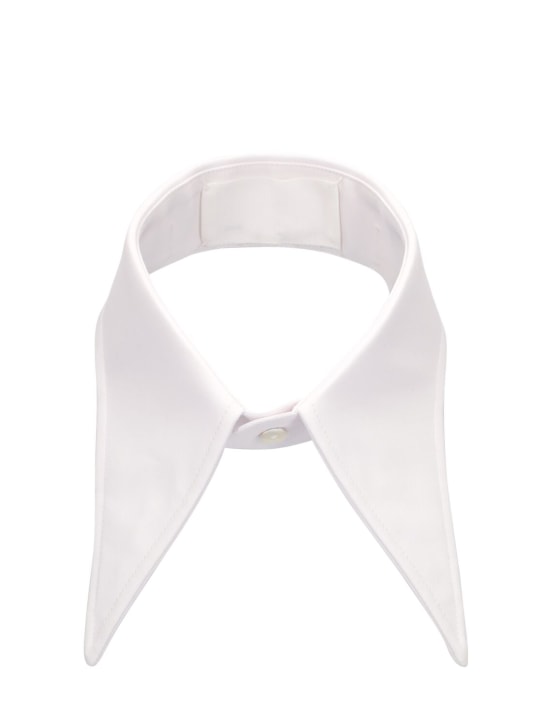 Maison Margiela: Cotton poplin collar - White - men_0 | Luisa Via Roma