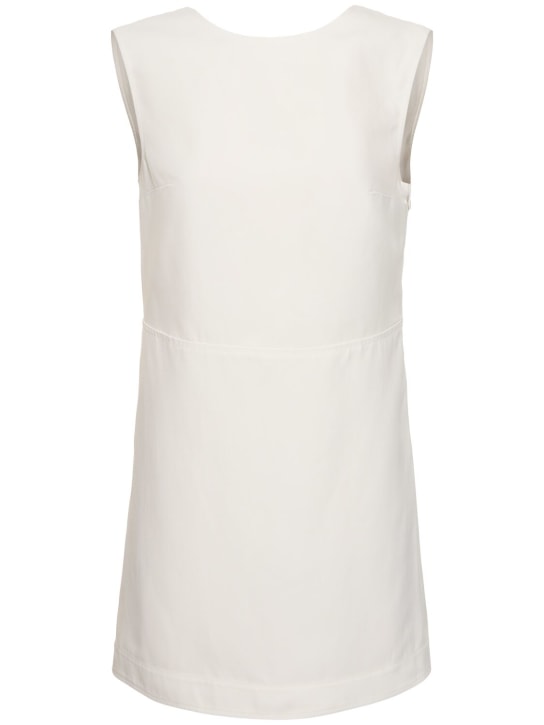Loulou Studio: Hoya sleeveless viscose blend mini dress - Fil dişi rengi - women_0 | Luisa Via Roma