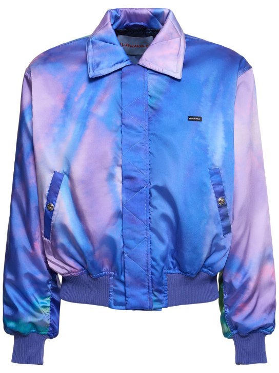 Bluemarble: Tie dye print bomber jacket - Mavi - men_0 | Luisa Via Roma