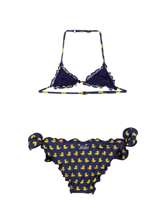 Mc2 Saint Barth: Bikini con estampado - Azul/Multicolor - kids-girls_1 | Luisa Via Roma