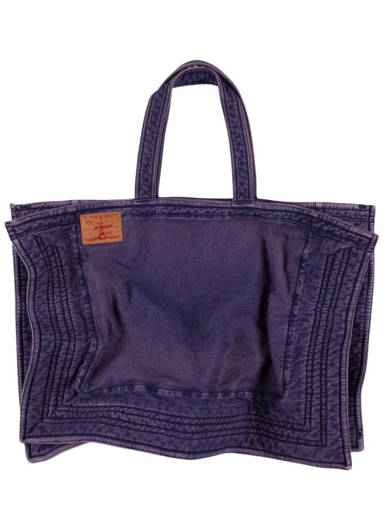 Y/PROJECT: Maxi Wire Cabas tote bag - Purple Navy - women_0 | Luisa Via Roma
