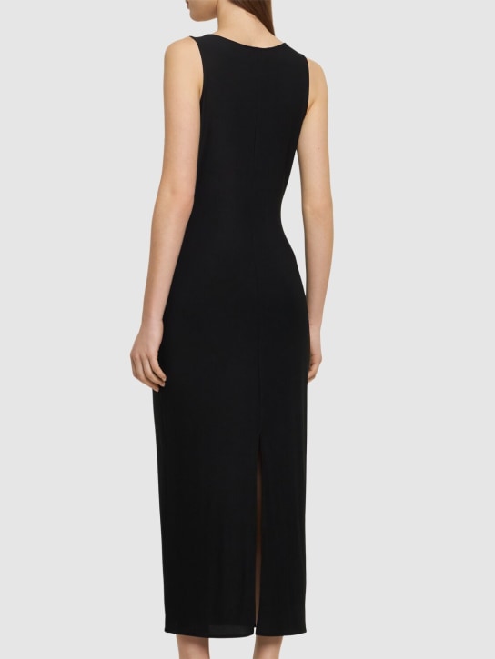 Magda Butrym: Jersey midi dress w/ flowers - Black - women_2 | Luisa Via Roma