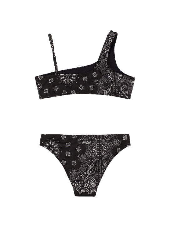 Mc2 Saint Barth: Bandana print bikini - Black - kids-girls_1 | Luisa Via Roma