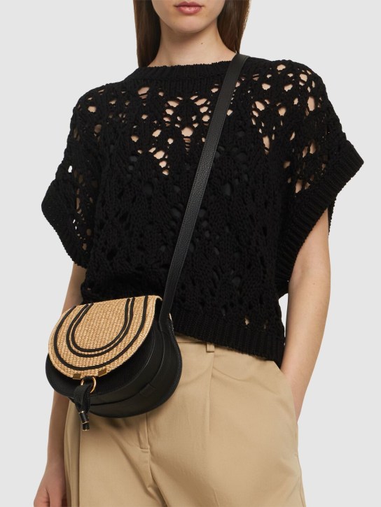 Chloé: Marcie leather shoulder bag - Hot Sand - women_1 | Luisa Via Roma