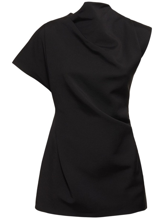 TOVE: Giuliana tailored cotton blend top - Black - women_0 | Luisa Via Roma