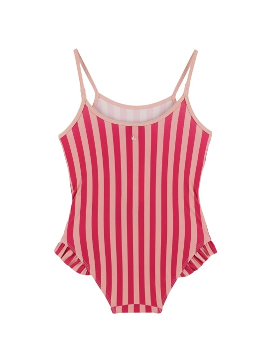 Petit Bateau: Striped tech one-piece swimsuit - Multicolor - kids-girls_1 | Luisa Via Roma