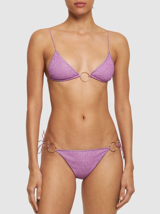 Oséree Swimwear: Bikini Lumière Microkini Ring - Violet - women_1 | Luisa Via Roma