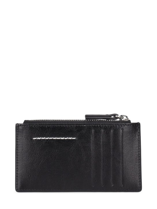 MM6 Maison Margiela: Numeric bifold leather wallet - women_1 | Luisa Via Roma
