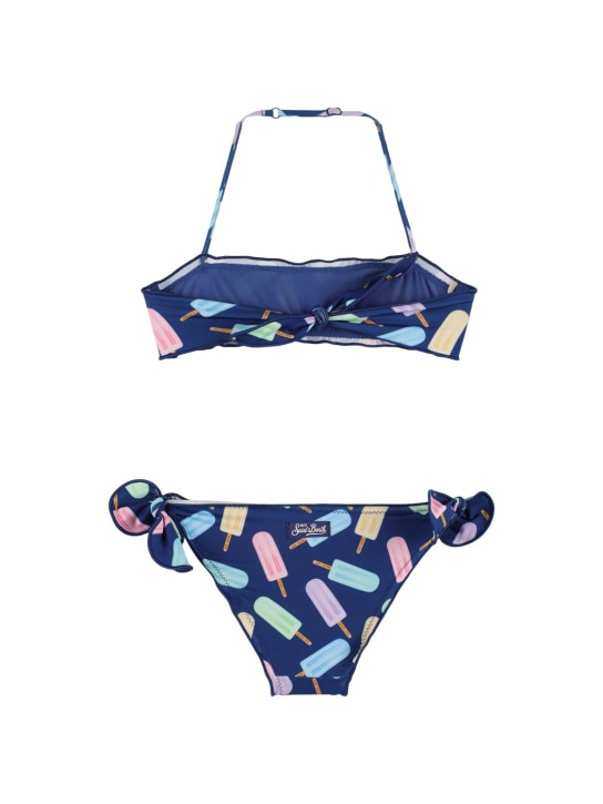 Mc2 Saint Barth: Bikini con estampado - Azul/Multicolor - kids-girls_1 | Luisa Via Roma
