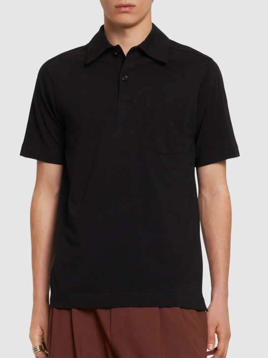 Dries Van Noten: Helder cotton polo - men_2 | Luisa Via Roma