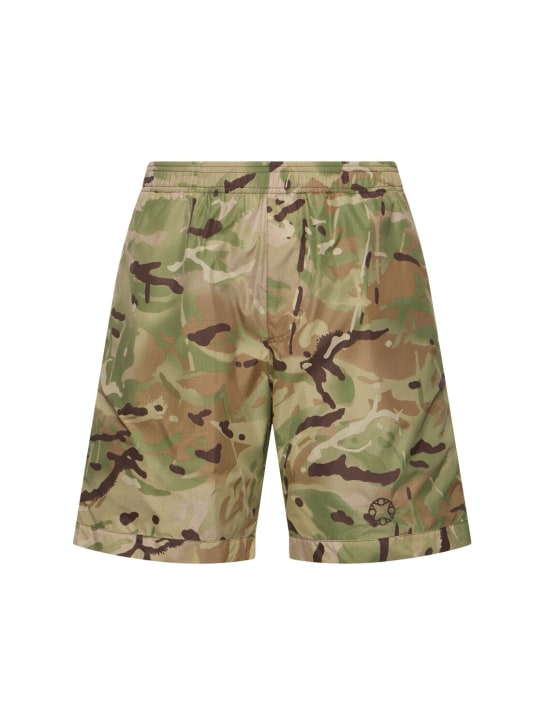 1017 Alyx 9sm: Shorts in nylon camouflage - Verde - men_0 | Luisa Via Roma