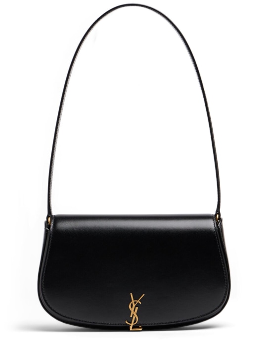 Saint Laurent: Mini Voltaire leather shoulder bag - Black - women_0 | Luisa Via Roma