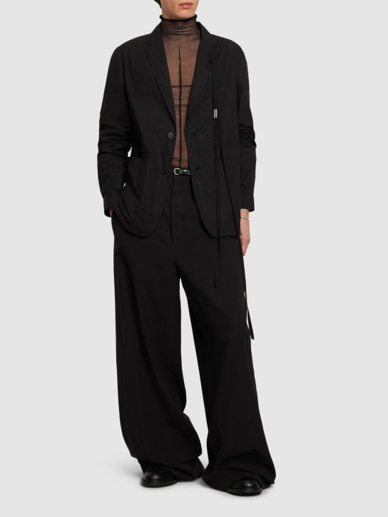 Ann Demeulemeester: Remco deconstructed shirt blazer - Black - men_1 | Luisa Via Roma