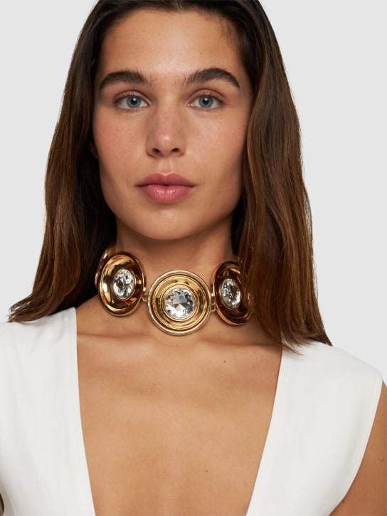 Area: Collar choker con medalllones con cristales - Oro/Cristal - women_1 | Luisa Via Roma
