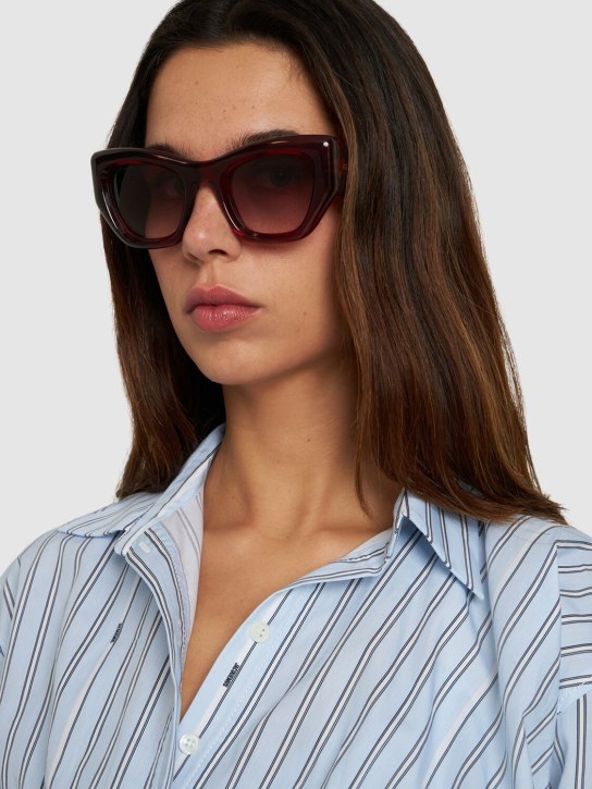 Etro: Paisley cat-eye sunglasses - Brick/Brown - women_1 | Luisa Via Roma