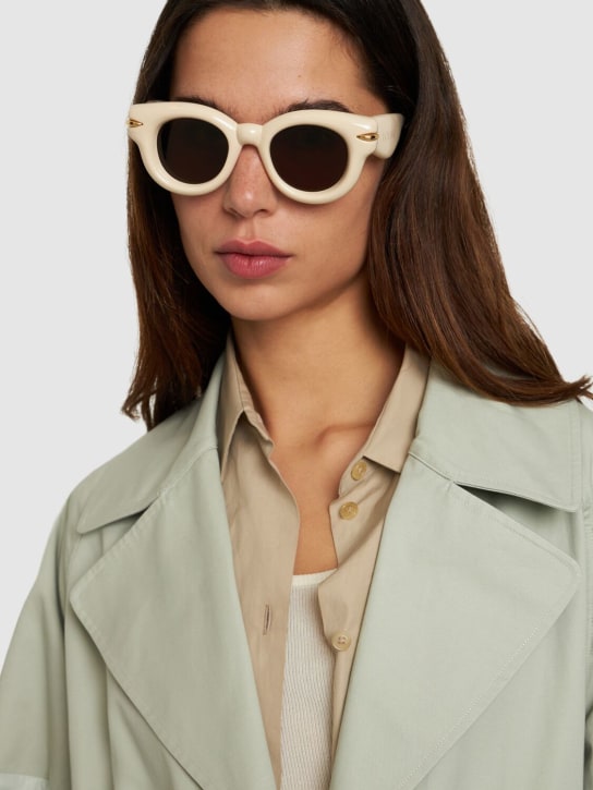 Loewe: Inflated round sunglasses - Cream - women_1 | Luisa Via Roma