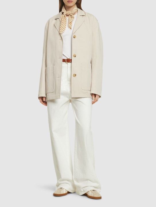 Toteme: Jacke aus Baumwolle „Clean“ - Weiß - women_1 | Luisa Via Roma
