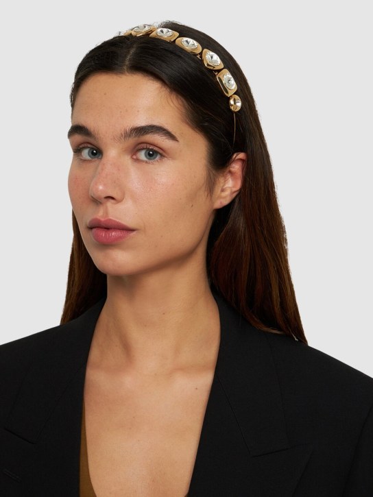 Area: Crystal stud headband - Gold/Crystal - women_1 | Luisa Via Roma