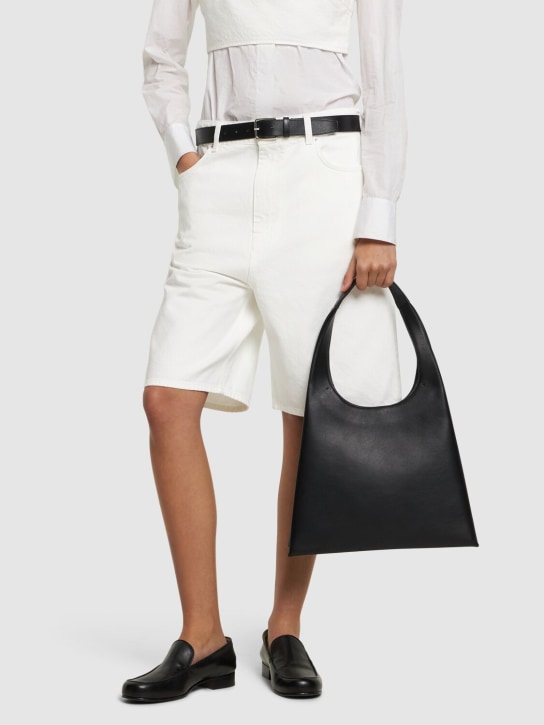 Aesther Ekme: Midi Shopper smooth leather bag - Siyah - women_1 | Luisa Via Roma